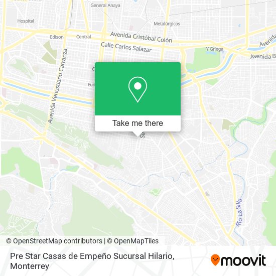Mapa de Pre Star Casas de Empeño Sucursal Hilario