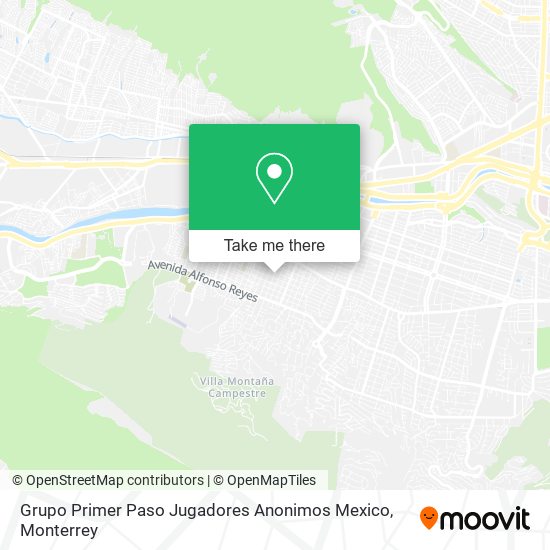 Grupo Primer Paso Jugadores Anonimos Mexico map