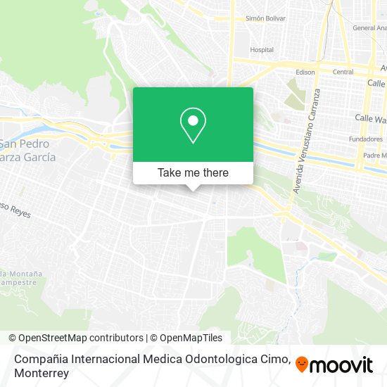 Compañia Internacional Medica Odontologica Cimo map