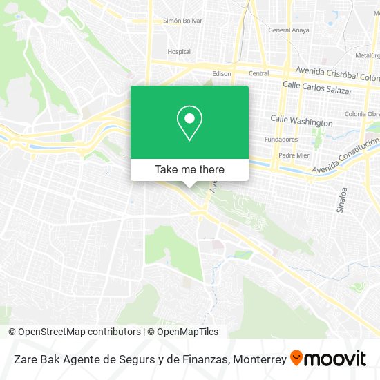 Zare Bak Agente de Segurs y de Finanzas map