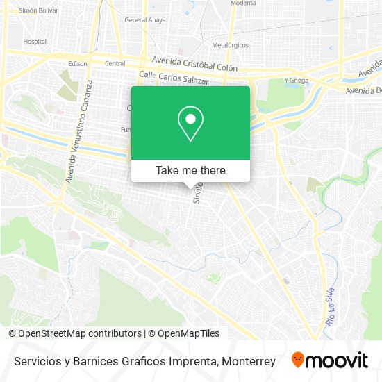 Mapa de Servicios y Barnices Graficos Imprenta