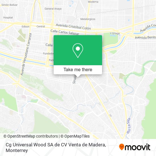 Mapa de Cg Universal Wood SA de CV Venta de Madera