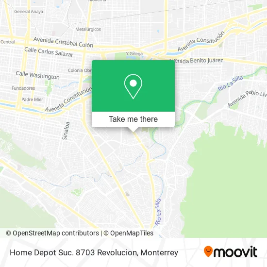 Mapa de Home Depot Suc. 8703 Revolucion