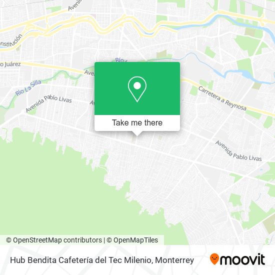 Hub Bendita Cafetería del Tec Milenio map