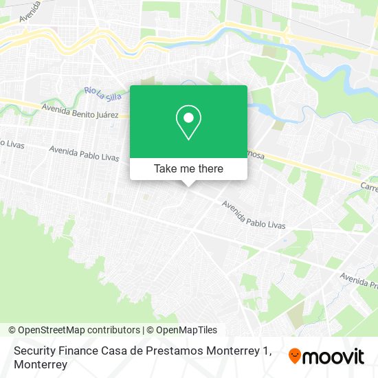 Security Finance Casa de Prestamos Monterrey 1 map