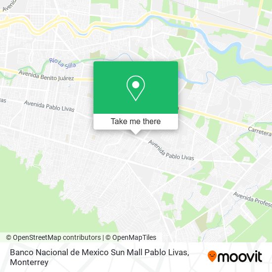 Mapa de Banco Nacional de Mexico Sun Mall Pablo Livas