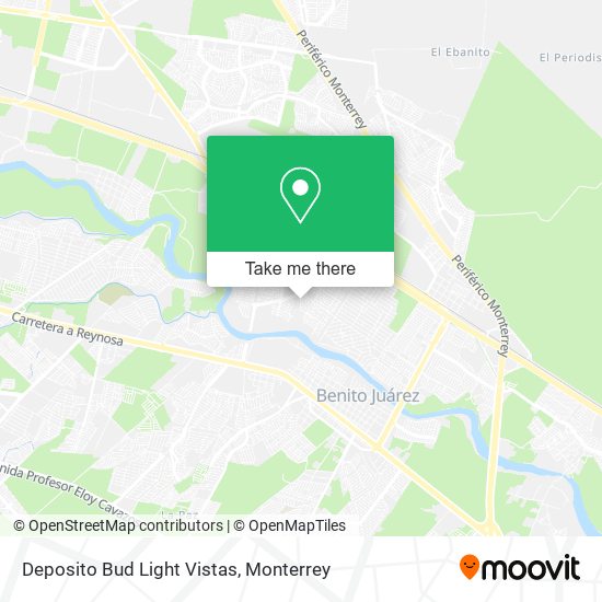 Deposito Bud Light Vistas map