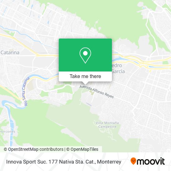 Mapa de Innova Sport Suc. 177 Nativa Sta. Cat.