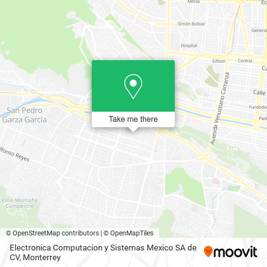 Mapa de Electronica Computacion y Sistemas Mexico SA de CV