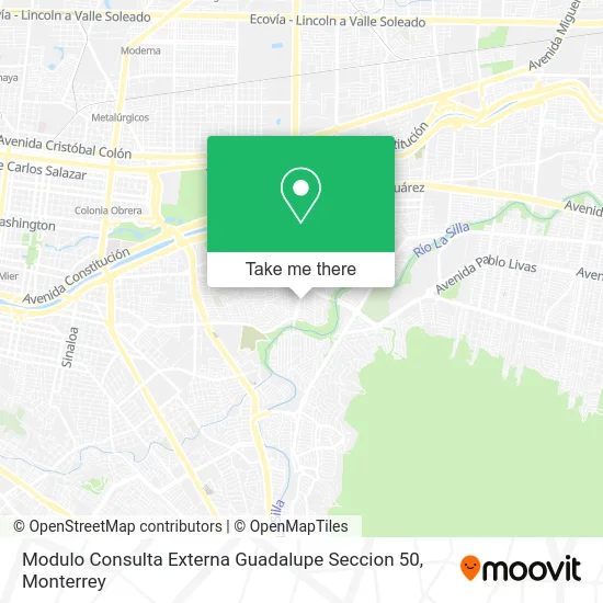 Modulo Consulta Externa Guadalupe Seccion 50 map