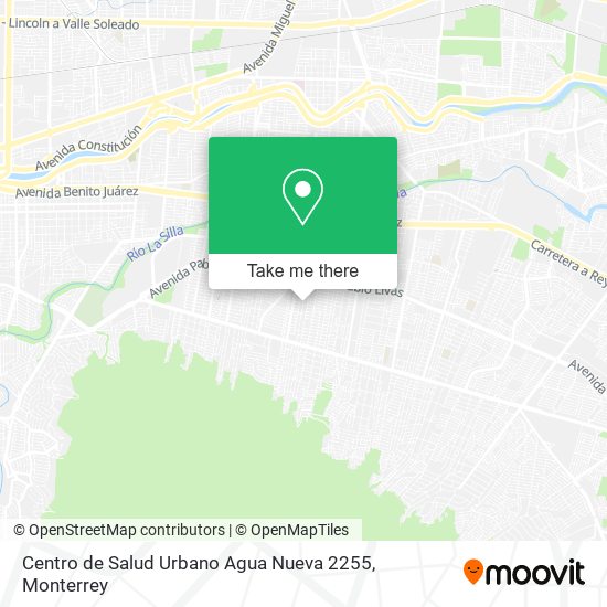 Mapa de Centro de Salud Urbano Agua Nueva 2255