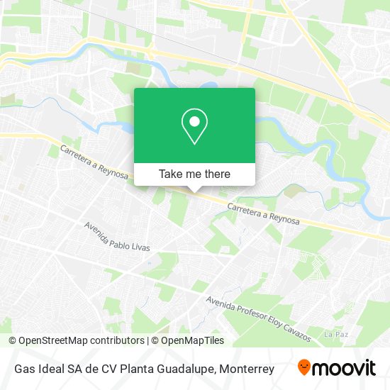 Gas Ideal SA de CV Planta Guadalupe map