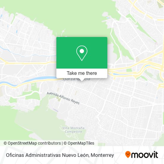Mapa de Oficinas Administrativas Nuevo León