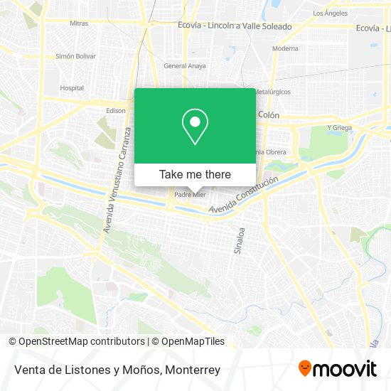 Venta de Listones y Moños map