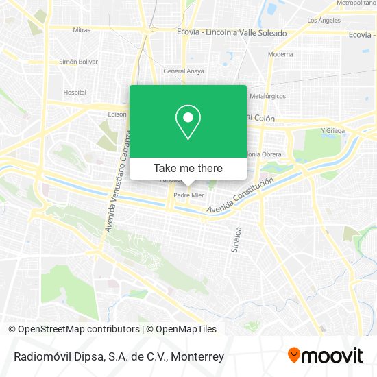 Radiomóvil Dipsa, S.A. de C.V. map