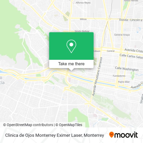 Clinica de Ojos Monterrey Eximer Laser map