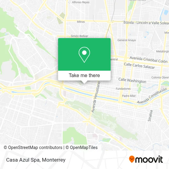 Casa Azul Spa map