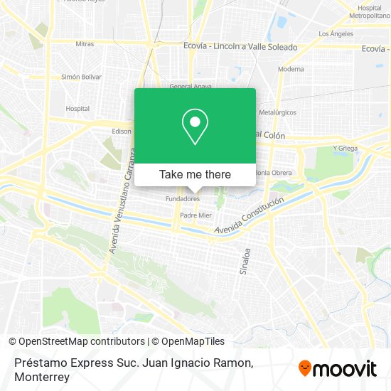 Préstamo Express Suc. Juan Ignacio Ramon map
