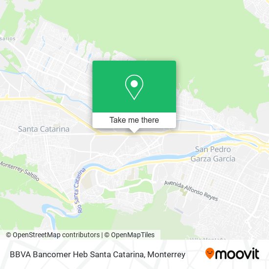 BBVA Bancomer Heb Santa Catarina map