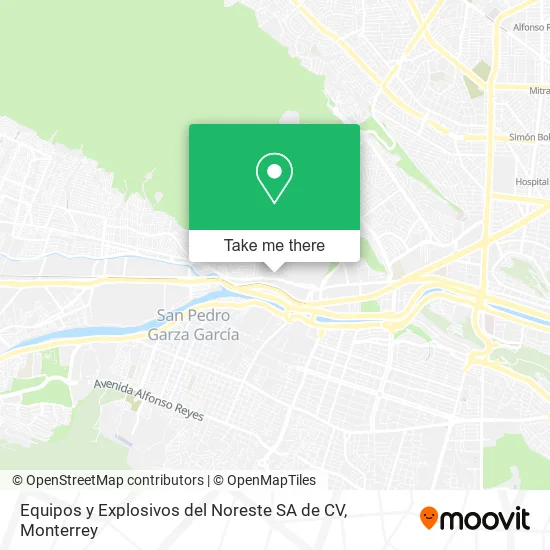 Mapa de Equipos y Explosivos del Noreste SA de CV