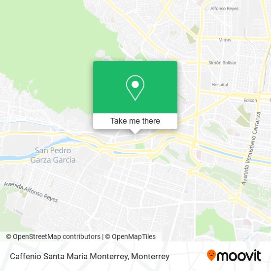 Caffenio Santa Maria Monterrey map