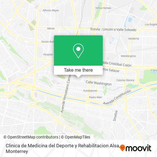 Mapa de Clinica de Medicina del Deporte y Rehabilitacion Alsa