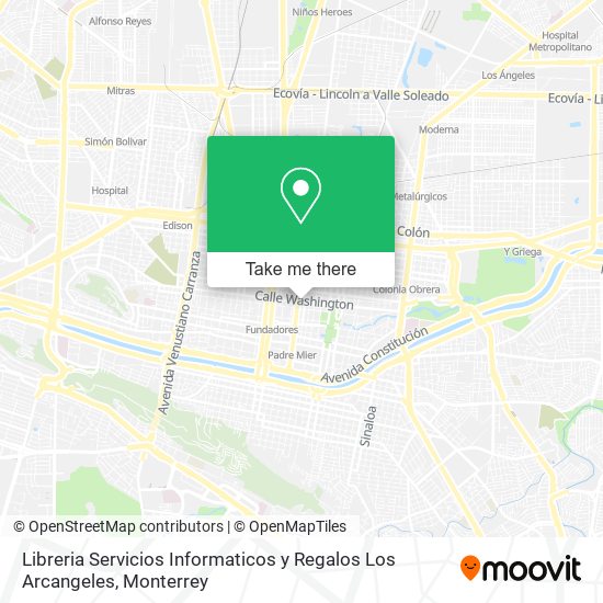 Mapa de Libreria Servicios Informaticos y Regalos Los Arcangeles