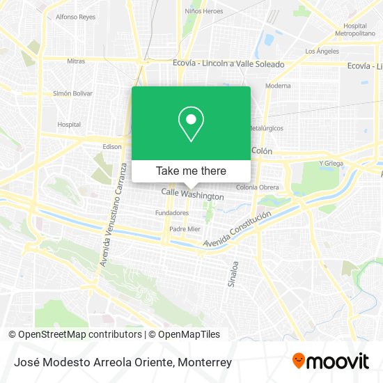 José Modesto Arreola Oriente map