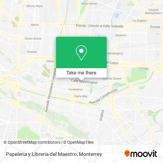 Mapa de Papeleria y Libreria del Maestro