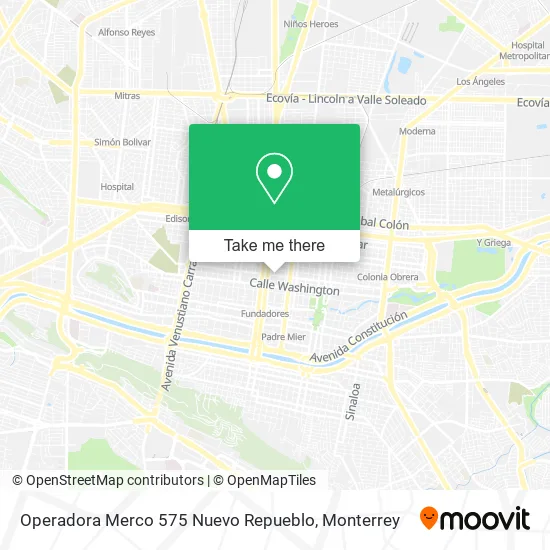 Mapa de Operadora Merco 575 Nuevo Repueblo