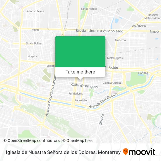 Mapa de Iglesia de Nuestra Señora de los Dolores