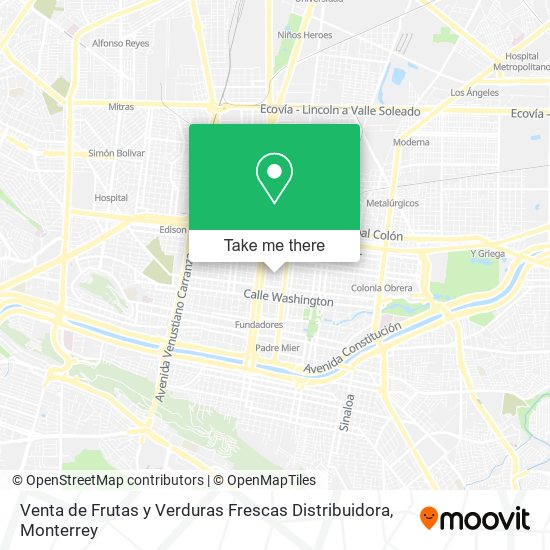 Venta de Frutas y Verduras Frescas Distribuidora map