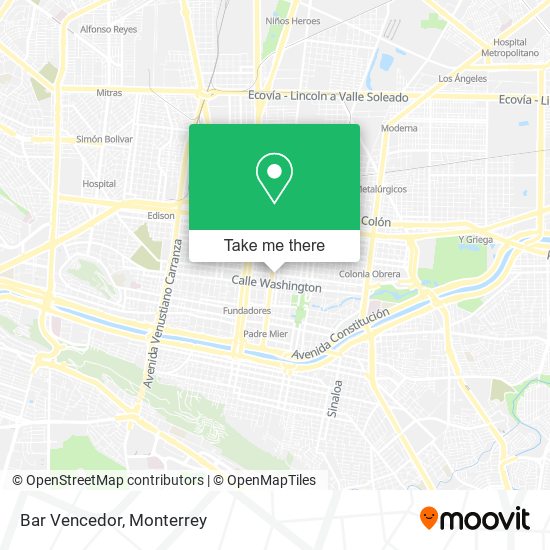 Mapa de Bar Vencedor