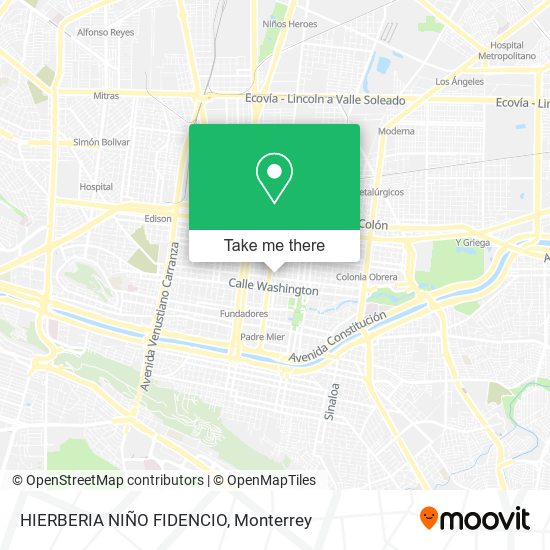 Mapa de HIERBERIA NIÑO FIDENCIO
