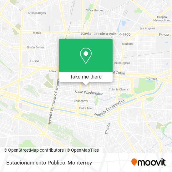 Estacionamiento Público map