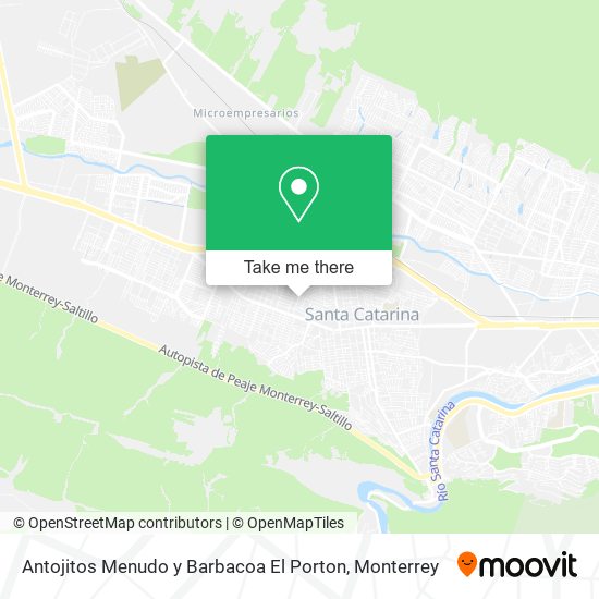 Mapa de Antojitos Menudo y Barbacoa El Porton