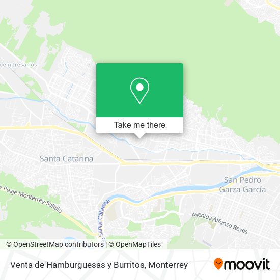 Mapa de Venta de Hamburguesas y Burritos