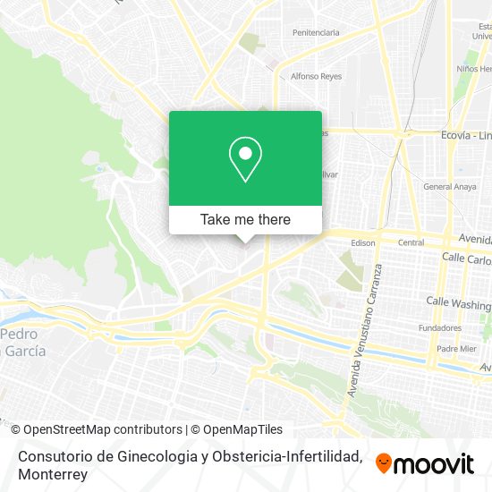 Consutorio de Ginecologia y Obstericia-Infertilidad map