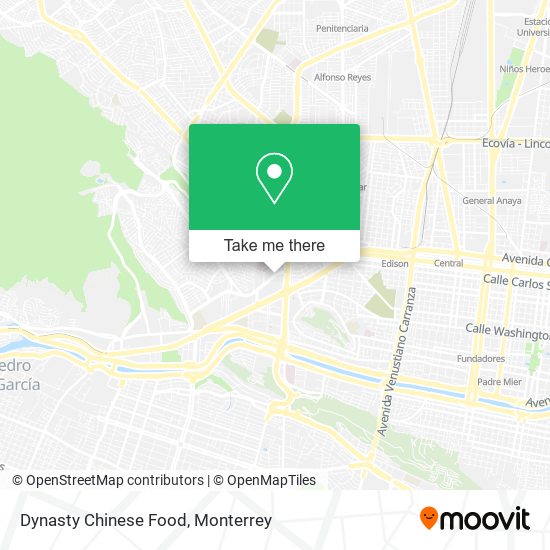 Mapa de Dynasty Chinese Food