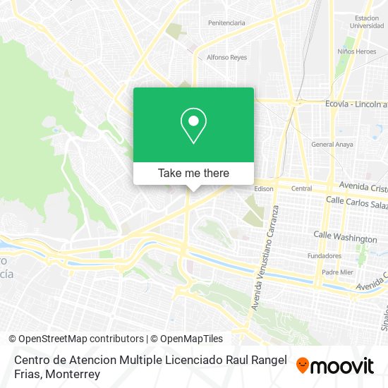 Mapa de Centro de Atencion Multiple Licenciado Raul Rangel Frias