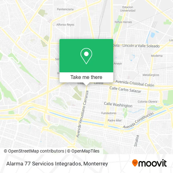 Alarma 77 Servicios Integrados map
