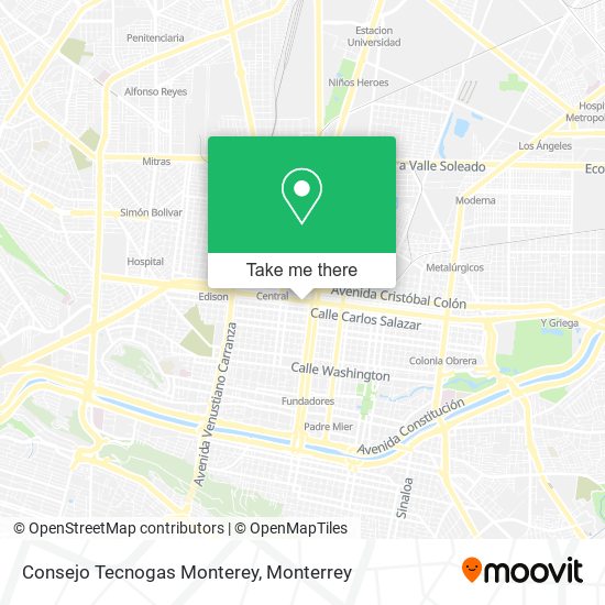 Consejo Tecnogas Monterey map