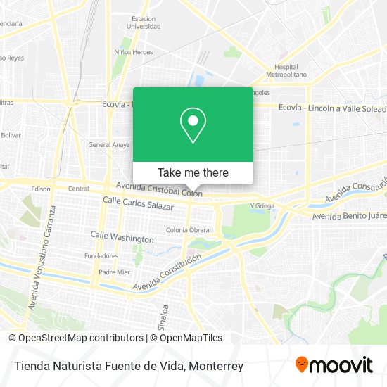 Tienda Naturista Fuente de Vida map
