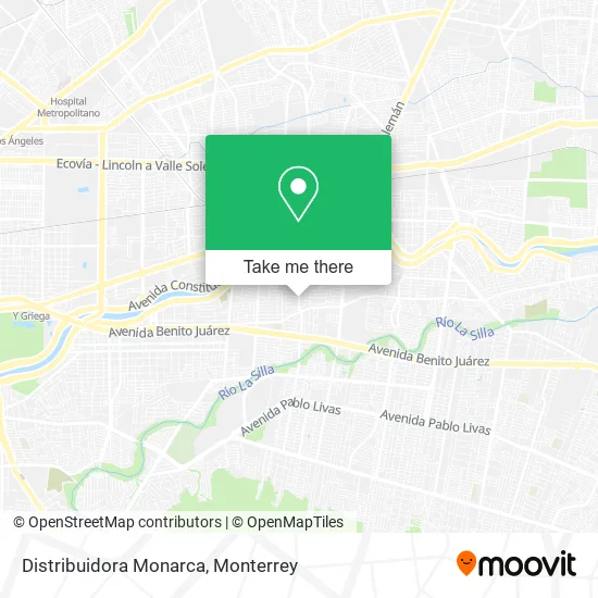 Mapa de Distribuidora Monarca