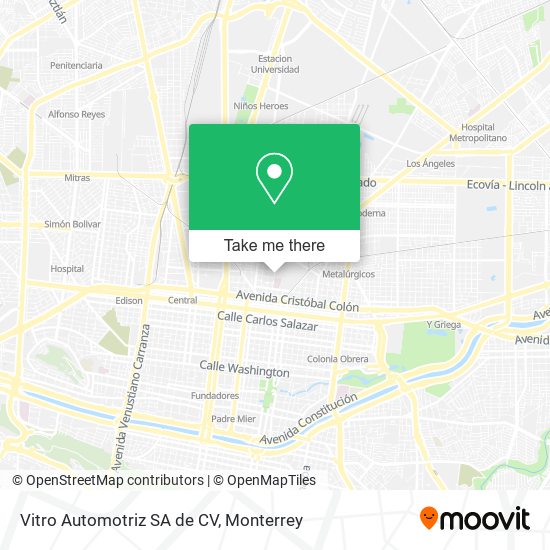 Mapa de Vitro Automotriz SA de CV