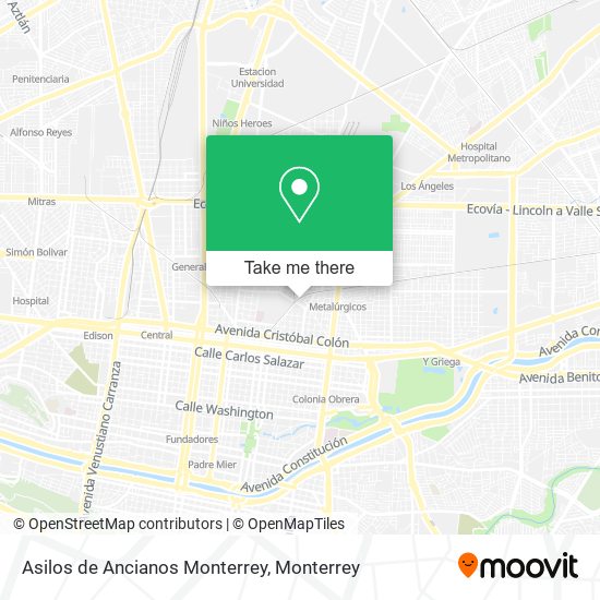 Asilos de Ancianos Monterrey map