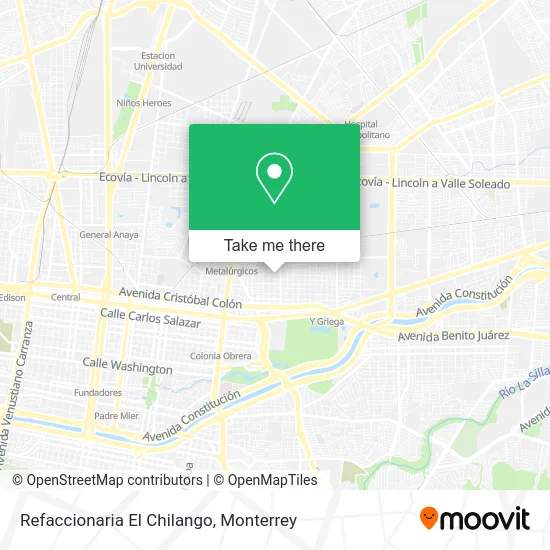 Refaccionaria El Chilango map