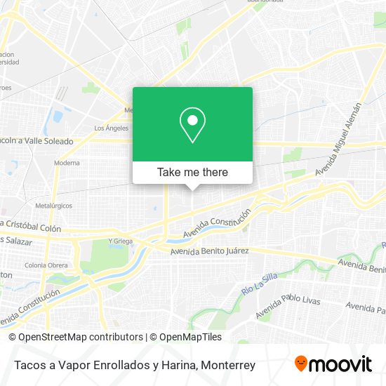 Mapa de Tacos a Vapor Enrollados y Harina