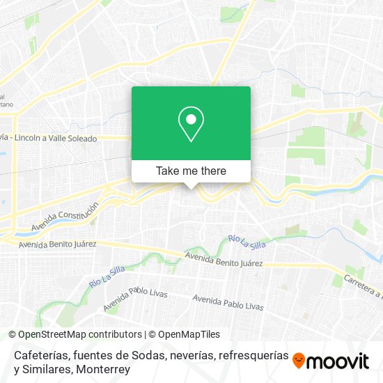 Cafeterías, fuentes de Sodas, neverías, refresquerías y Similares map