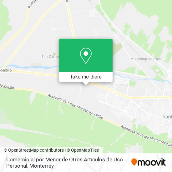 Comercio al por Menor de Otros Artículos de Uso Personal map